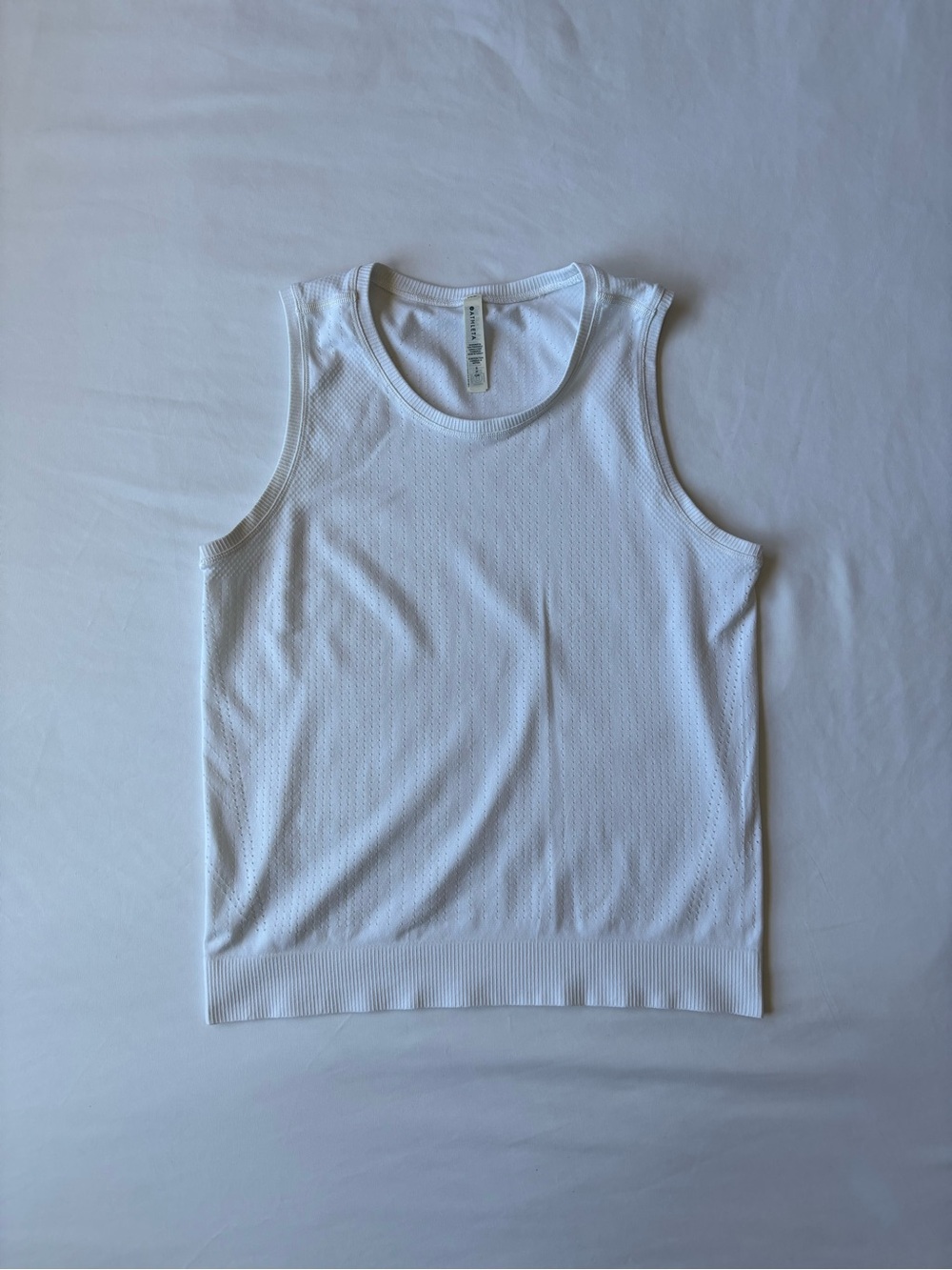 Athleta White Ribbed Tank Top - Picture 4 of 5